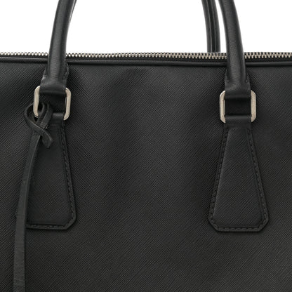 Prada Saffiano Travel Briefcase Black 9 of 15
