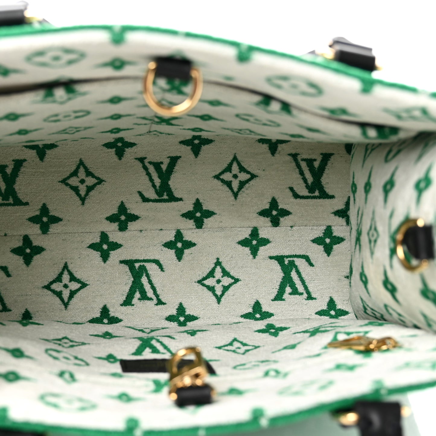 Jacquard Velvet Monogram Onthego PM Green