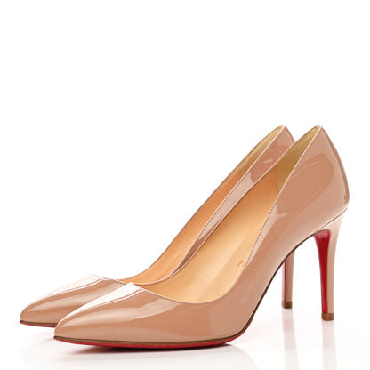Christian Louboutin Patent Pigalle 85 Pumps 38.5 Nude 3 of 9