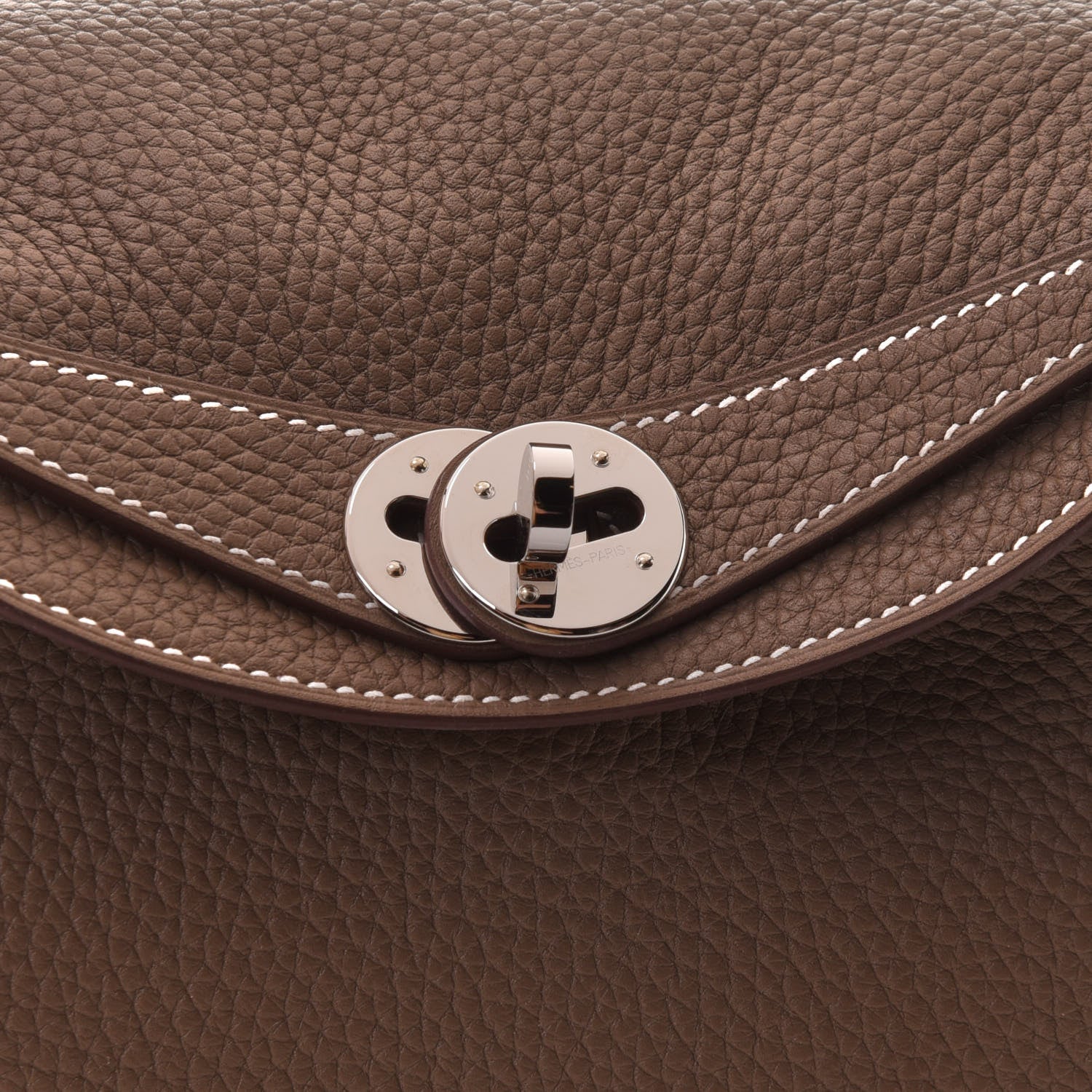 Hermes Taurillon Clemence Lindy 26 Etoupe 7 of 11