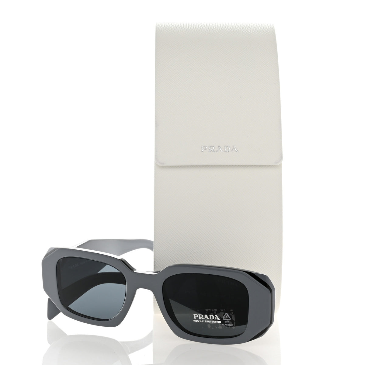 Prada Acetate Symbole Sunglasses SPR 17W Dark Grey 9 of 9