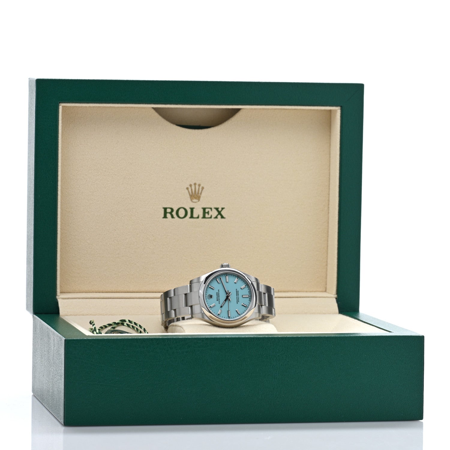 Rolex Stainless Steel 31mm Oyster Perpetual Watch Turquoise 277200 5 of 5