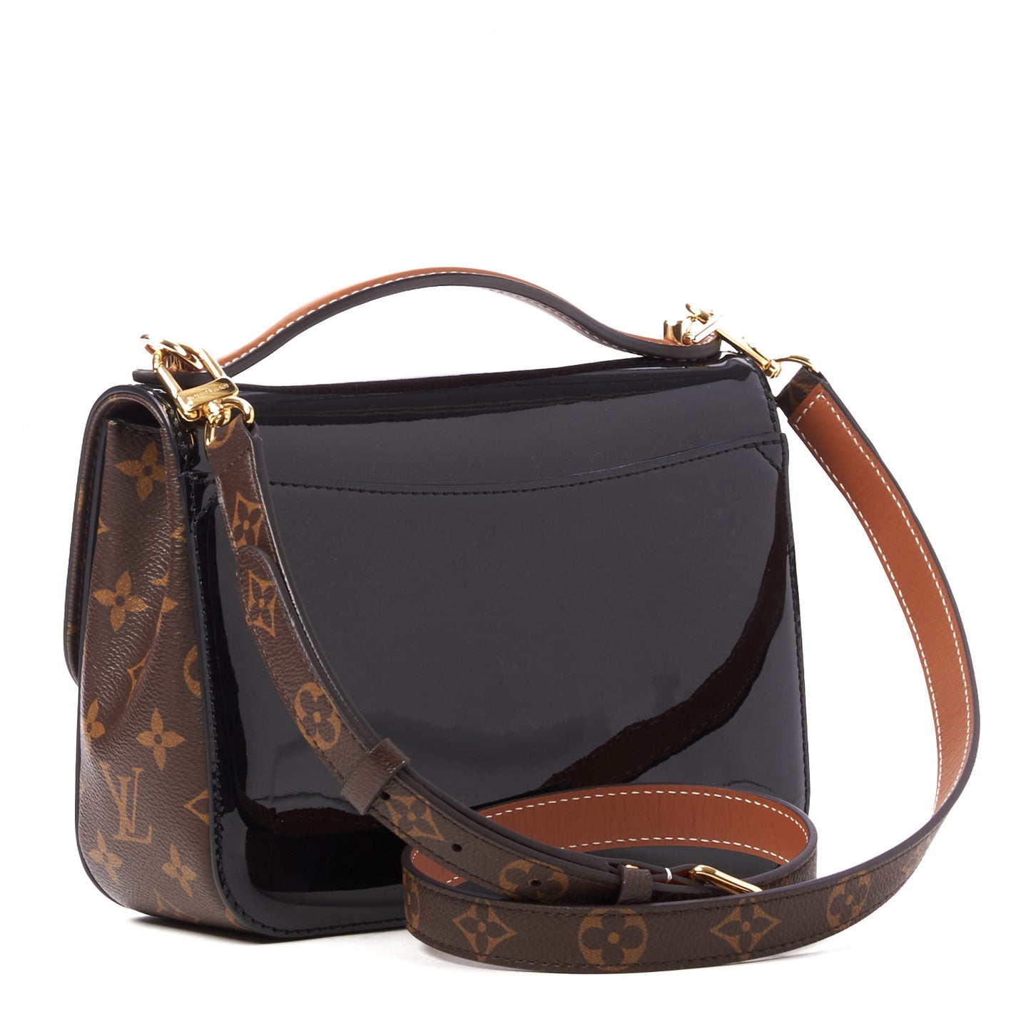 Patent Calfskin Monogram Cherrywood BB Black