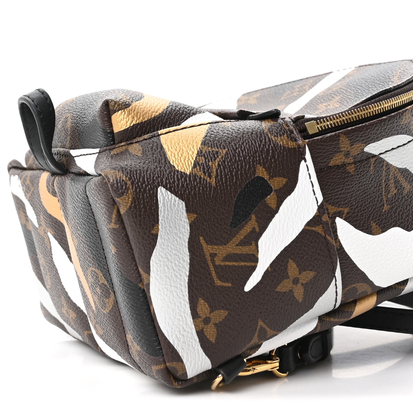 X LOL Monogram Palm Springs Backpack Mini Gold Silver