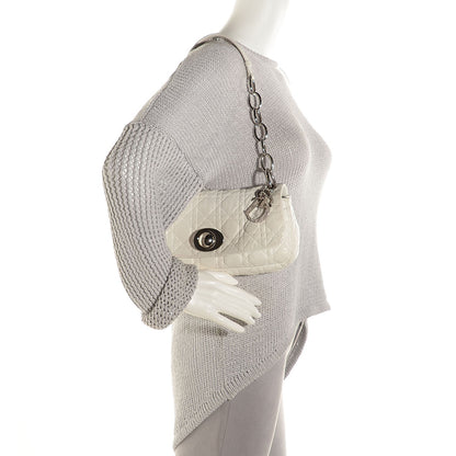 Christian Dior Lambskin Cannage Rendezvous Small Flap White 2 of 9