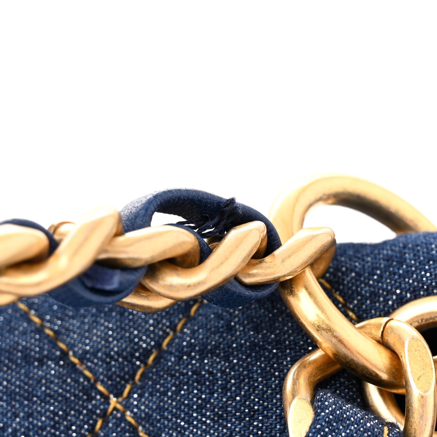 Chanel Denim Quilted Double You Backpack Blue Golden 11 of 12