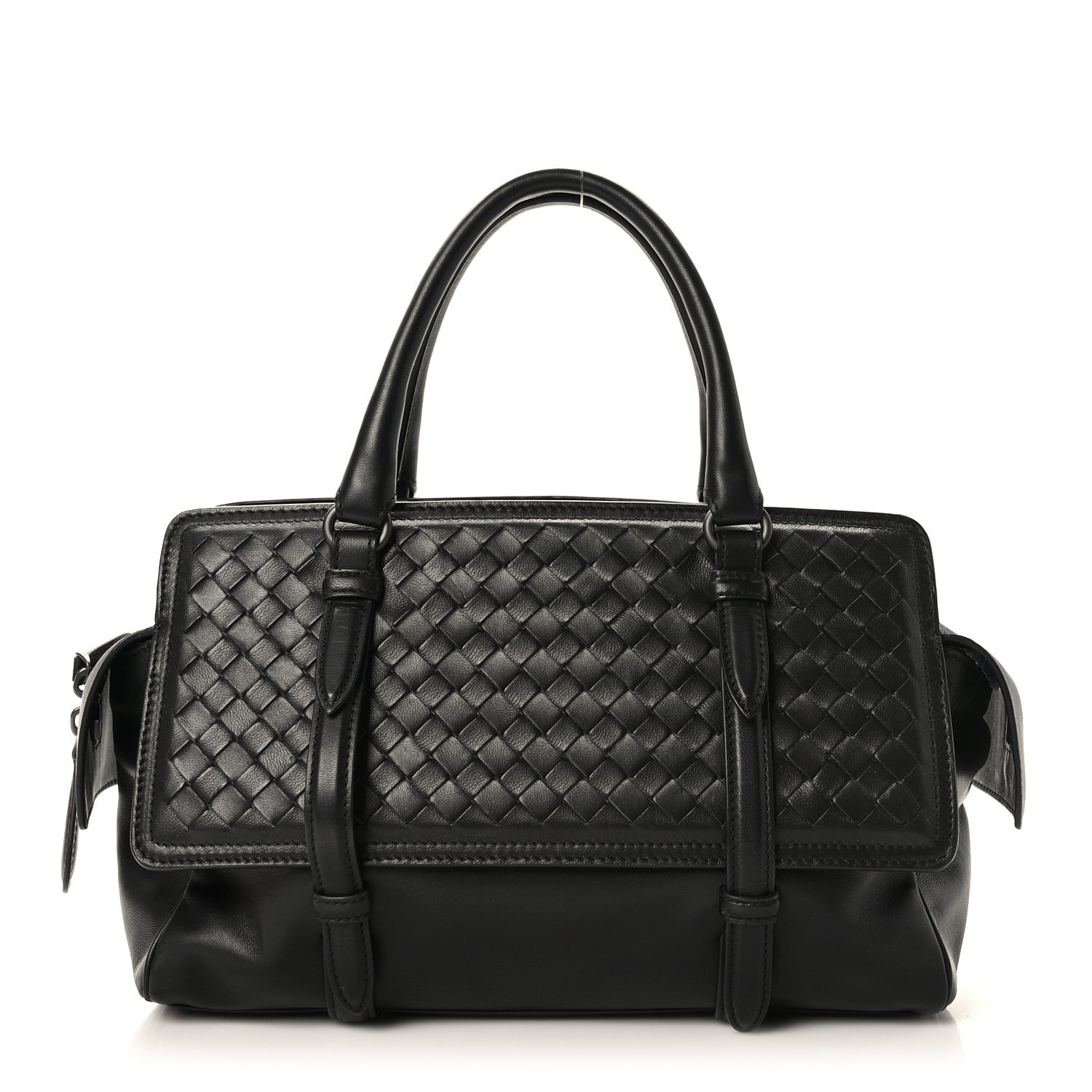Bottega Veneta Nappa Intrecciato Medium Monaco Satchel Black 1 of 8