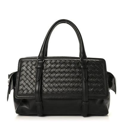 Bottega Veneta Nappa Intrecciato Medium Monaco Satchel Black 1 of 8