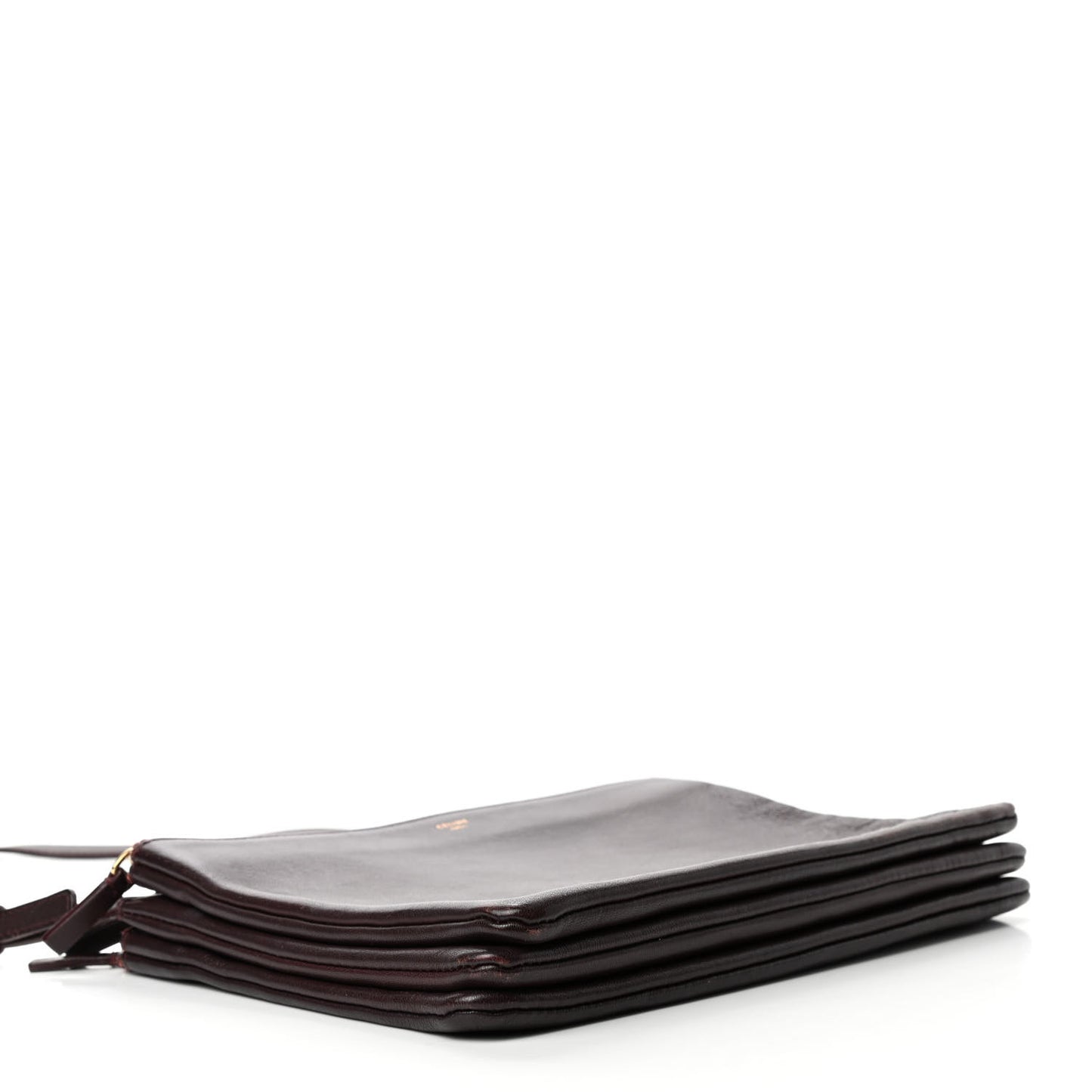 Lambskin Large Trio Crossbody Bag Bordeaux