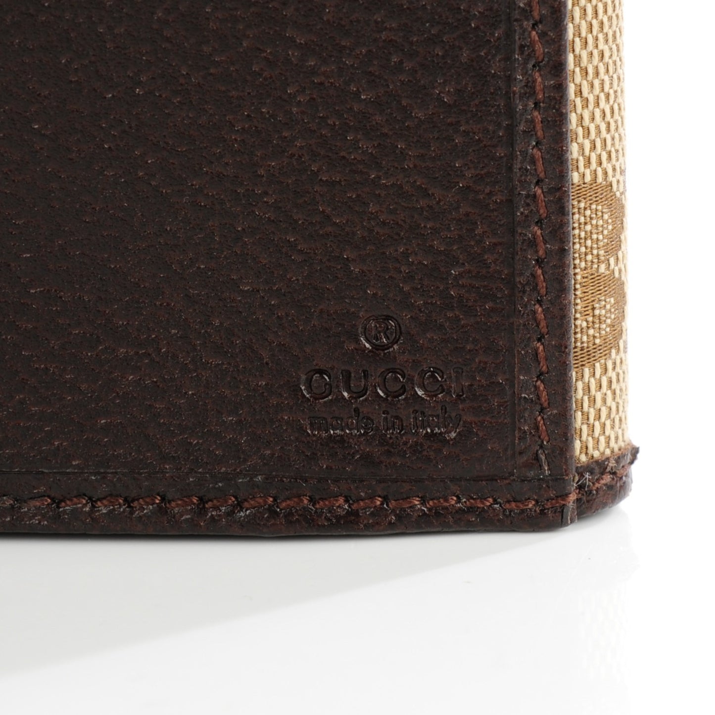 Monogram Metal Bar Continental Flap Wallet Beige Ebony Dark Brown