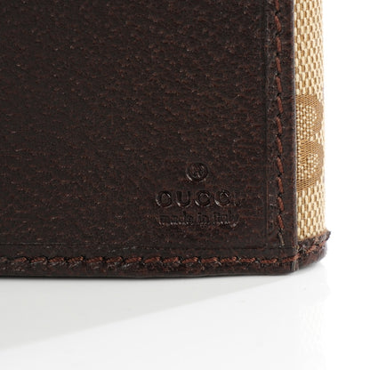 Gucci Monogram Metal Bar Continental Flap Wallet Beige Ebony Dark Brown 6 of 7