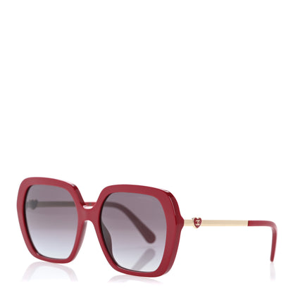 Chanel Acetate Polarized Square CC Heart Sunglasses 5521-A Red 1 of 8