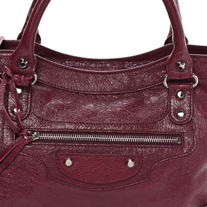 Balenciaga Agneau Classic Silver Hardware City Violet Prune 9 of 11