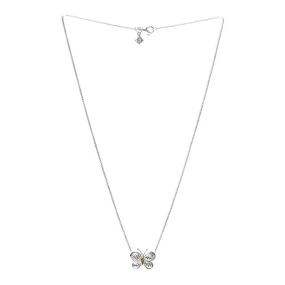 David Yurman Sterling Silver 18K Yellow Gold Kids Butterfly Charm Pendant Necklace 3 of 5