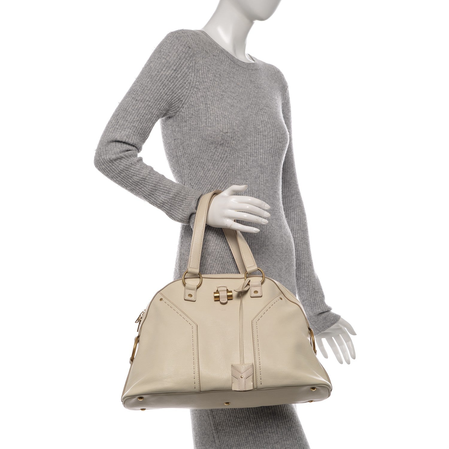 Saint Laurent Calfskin Large Muse Ivory 2 of 9
