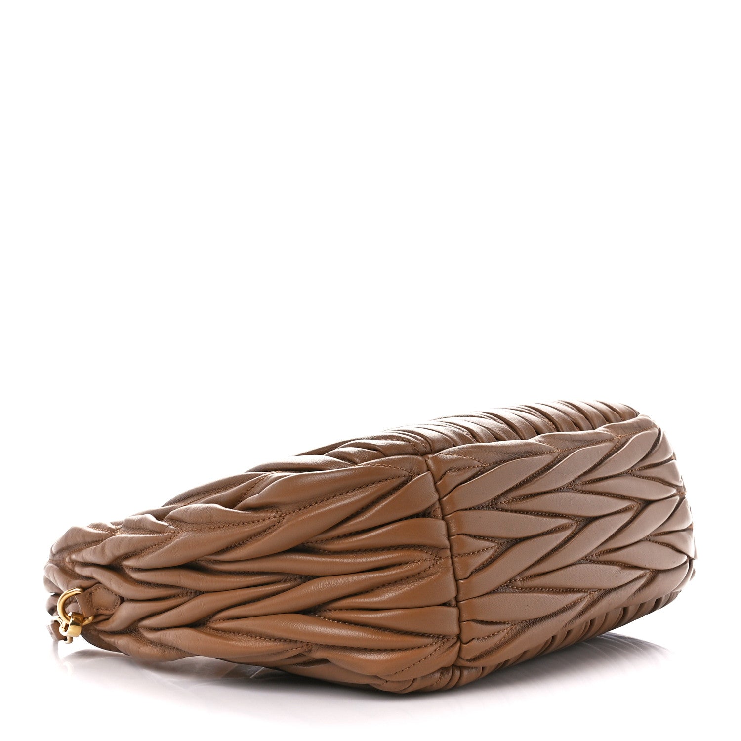 Miu Miu Nappa Matelasse Regular Wander Hobo Caramel 4 of 10