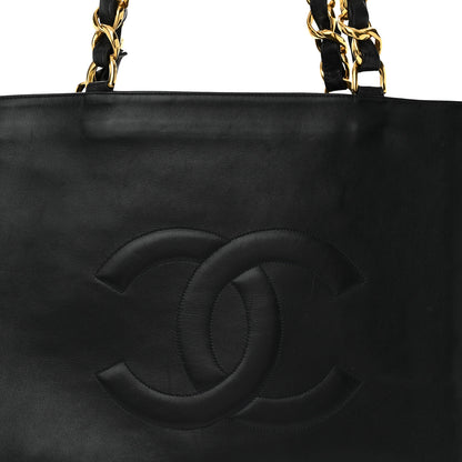 Chanel Lambskin CC Tote Navy 11 of 13