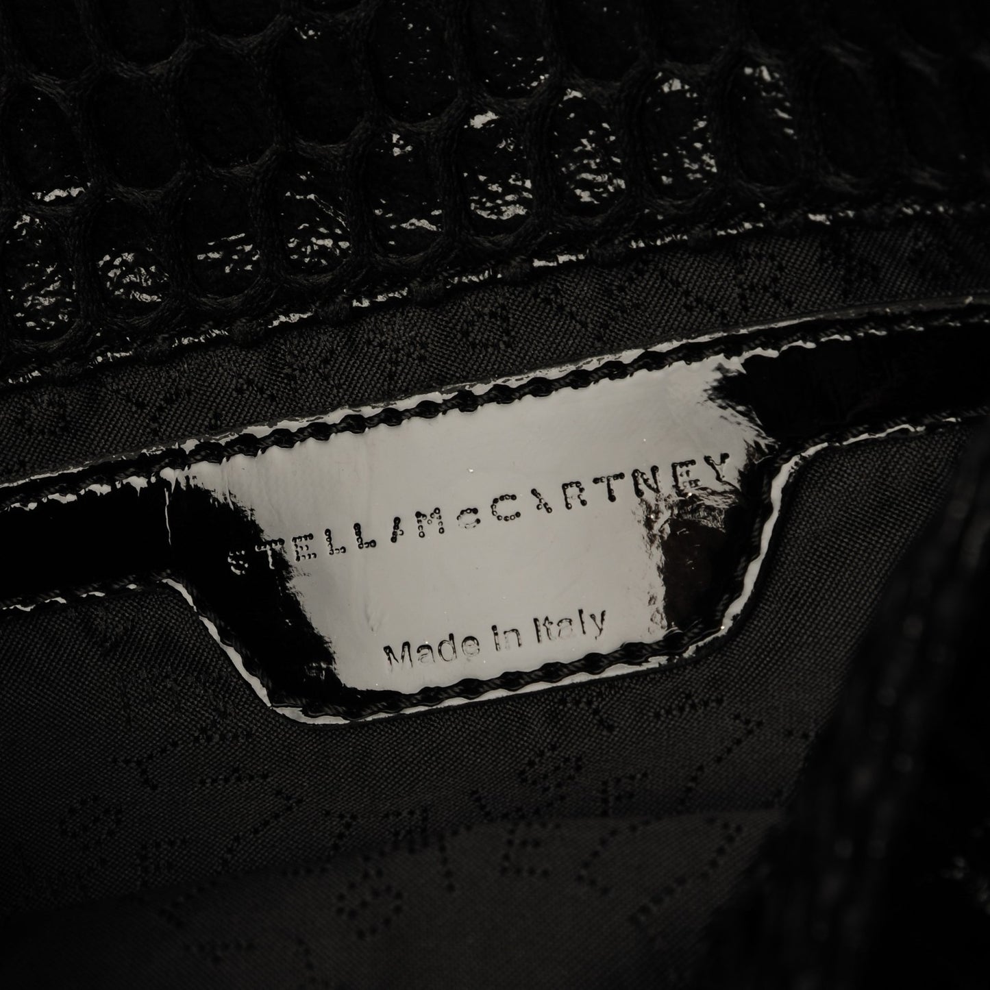 Net Patent Falabella Clutch Black