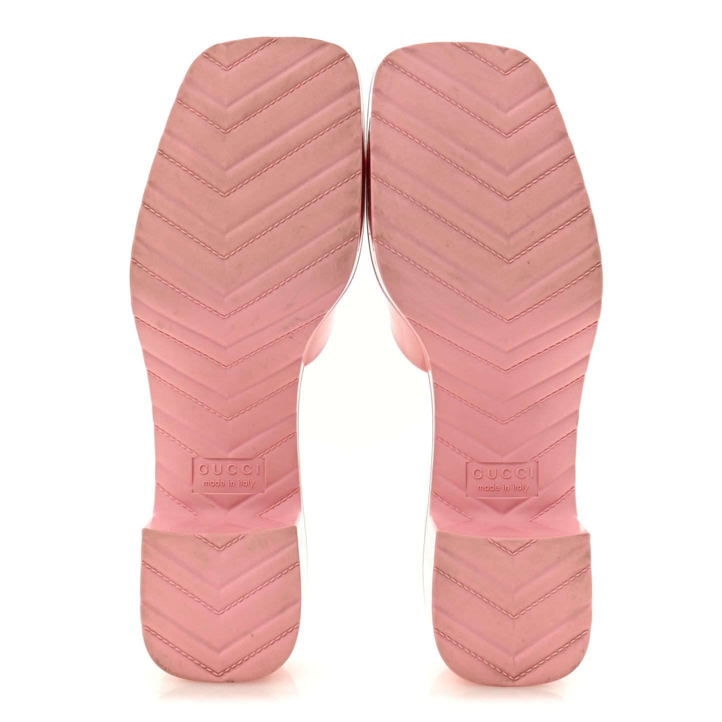 Rubber Gucci Logo Womens Platform 20/60mm Slide Sandals 38 Wild Rose