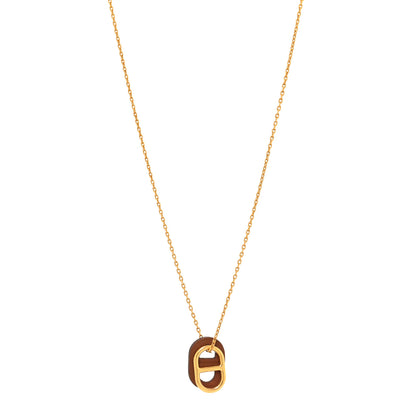 Hermes Swift O'Maillon Pendant Necklace Gold 1 of 7