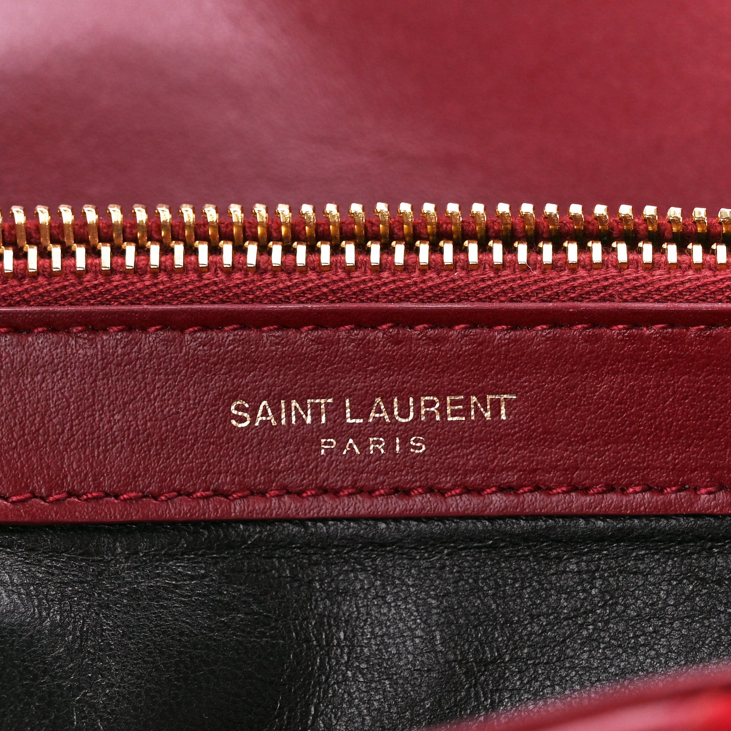 Saint Laurent Calfskin Suede Matelasse Chevron Large Monogram College Bag Burgundy 9 of 12