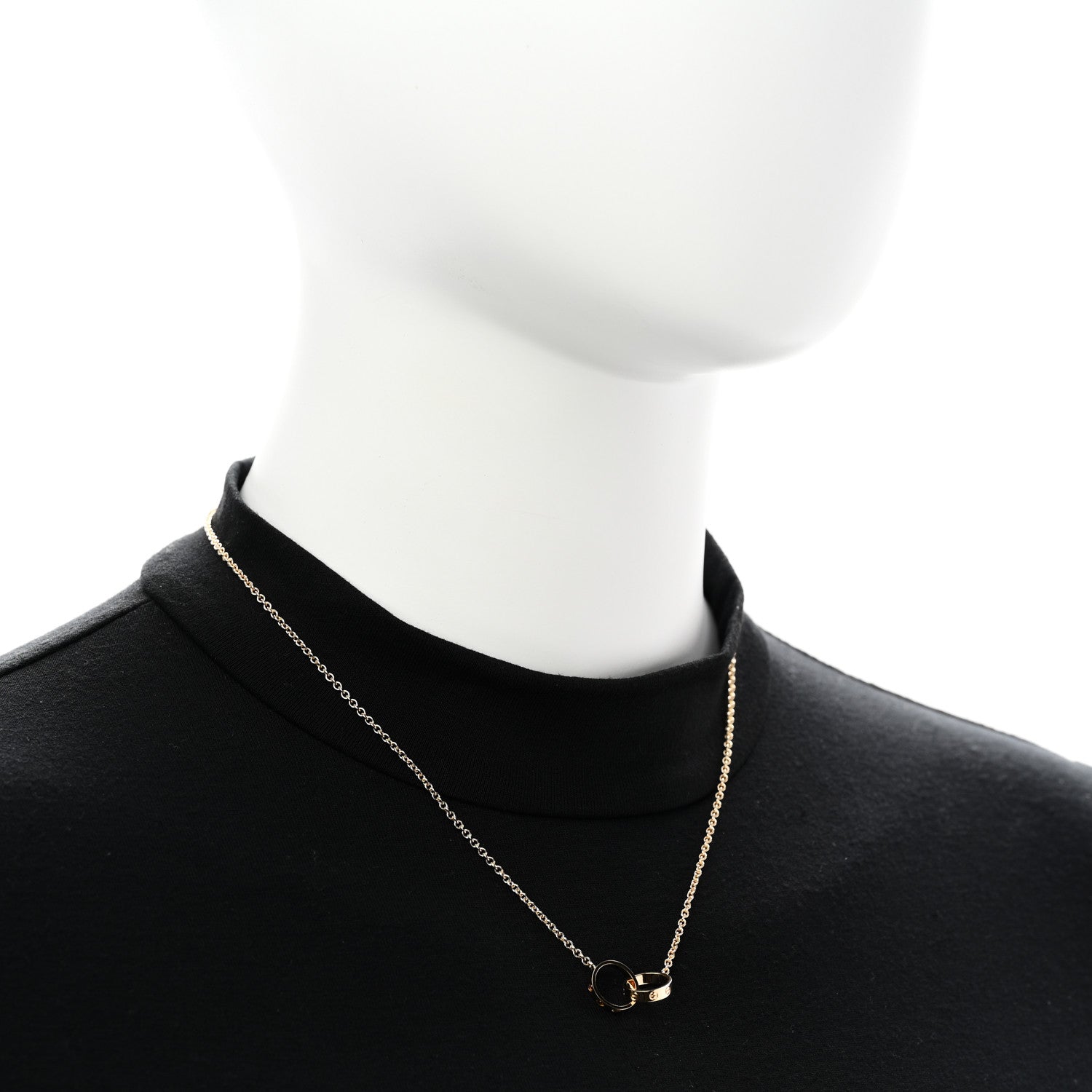 Cartier 18K Yellow Gold Interlocking LOVE Necklace 2 of 5