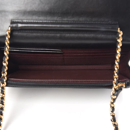 Chanel Lambskin Quilted Wallet On Chain WOC Black 5 of 12
