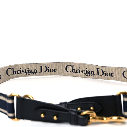 Christian Dior Canvas Embroidered Shoulder Strap Blue 5 of 7