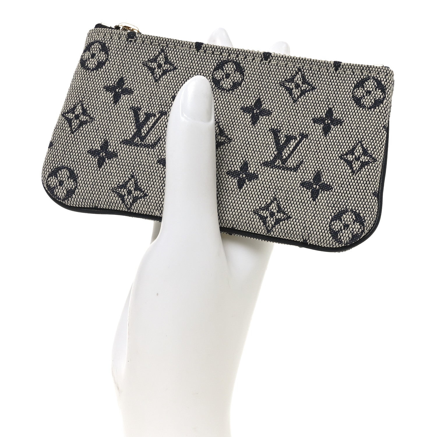 Louis Vuitton Mini Lin Key Pouch Blue 2 of 6