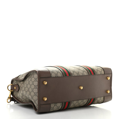 Gucci Soft GG Supreme Monogram Web Neo Vintage Duffle Bag Beige New Acero Crop 4 of 11