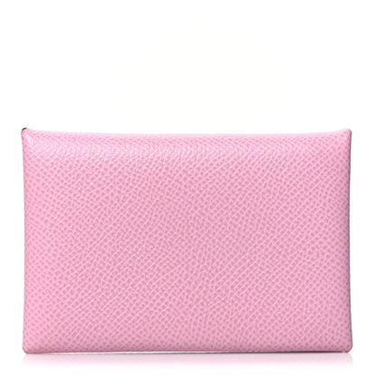 Hermes Epsom Calvi Card Case Mauve Sylvestre 1 of 13