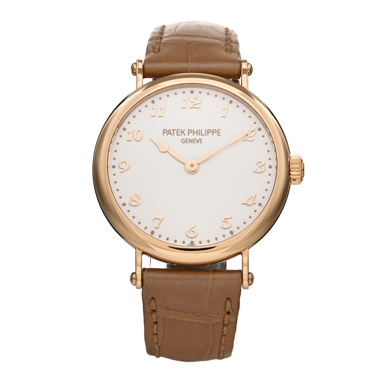 Patek Philippe 18K Rose Gold Alligator 34.6mm Calatrava Automatic Watch 7200R-001 1 of 5