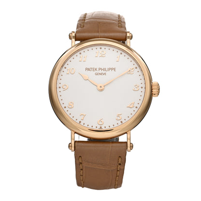 Patek Philippe 18K Rose Gold Alligator 34.6mm Calatrava Automatic Watch 7200R-001 1 of 5
