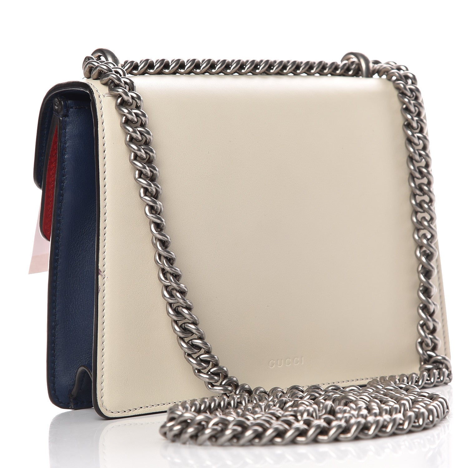 Gucci Calfskin Crystal Snake Embroidered Mini Dionysus Shoulder Bag Mystic White Hibiscus Red Blue Agata 3 of 9