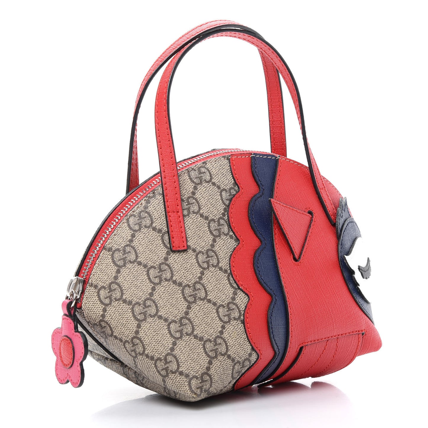 GG Supreme Monogram Childrens Owl Top Handle Bag Beige