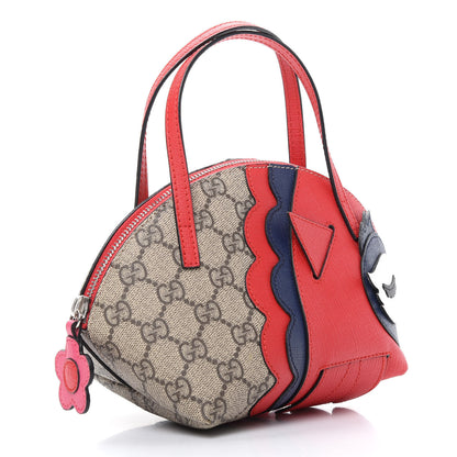 Gucci GG Supreme Monogram Childrens Owl Top Handle Bag Beige 2 of 8