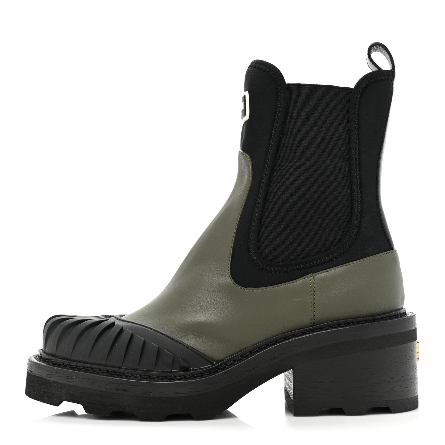 Calfskin Beaubourg Ankle Boots 37.5 Black Green