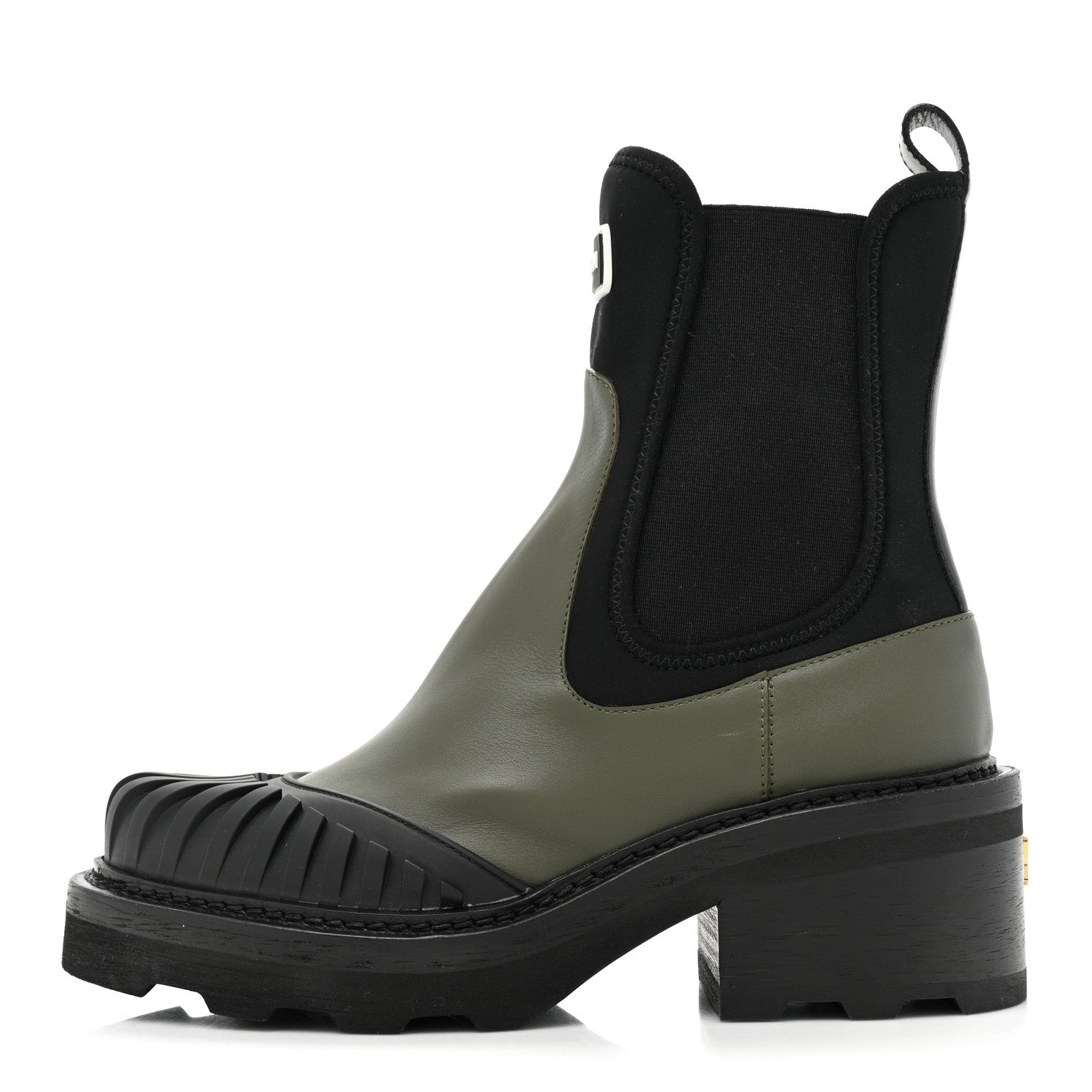 Louis Vuitton Calfskin Beaubourg Ankle Boots 37.5 Black Green 1 of 10