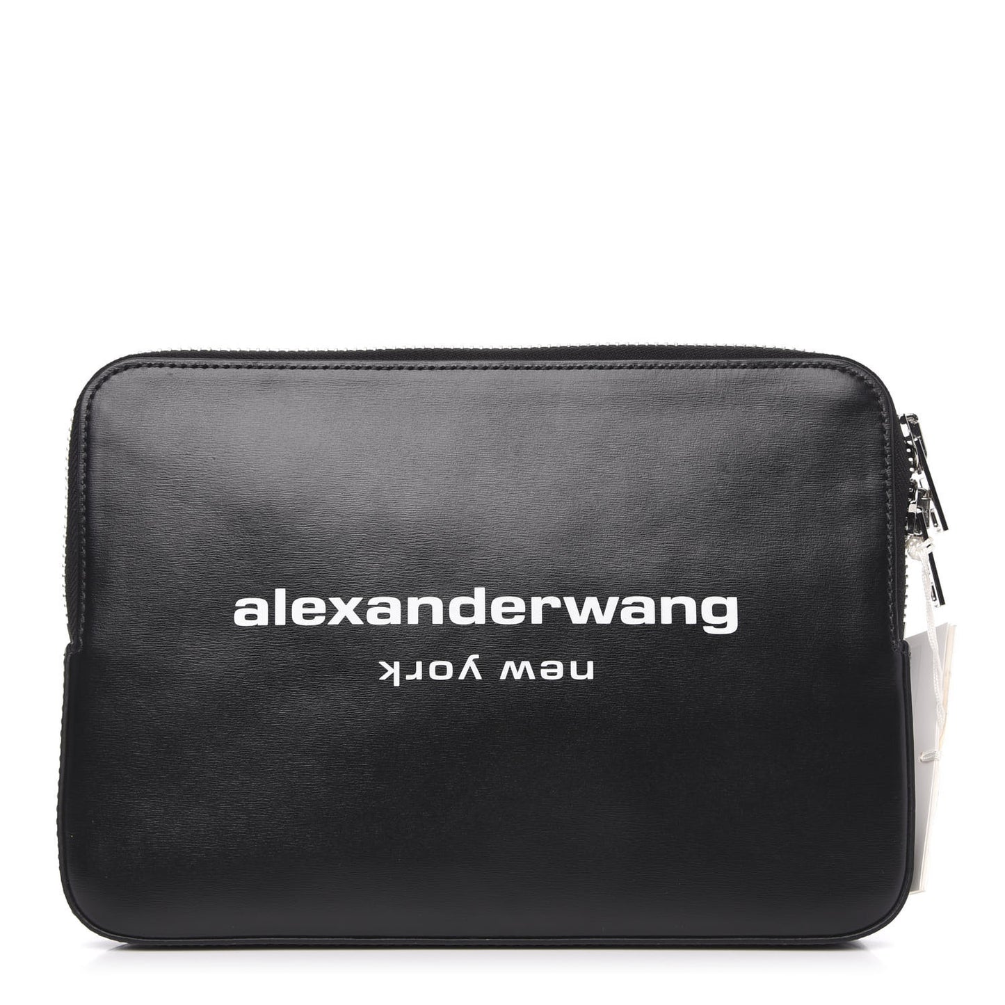 Grained Calfskin Scout Clutch Black