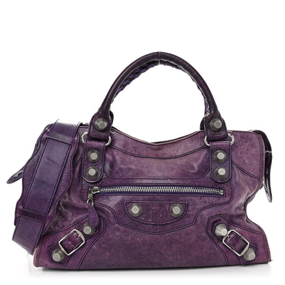 Balenciaga Agneau Giant 21 Silver Hardware City Raisin 1 of 14