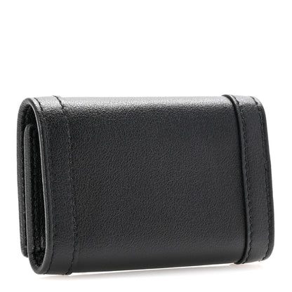 Gucci Wonka Grain Calfskin Diana 6 Key Holder Case Black 3 of 9