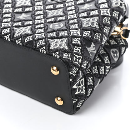 Louis Vuitton Calfskin Since 1854 Embroidered Capucines PM Black 9 of 9