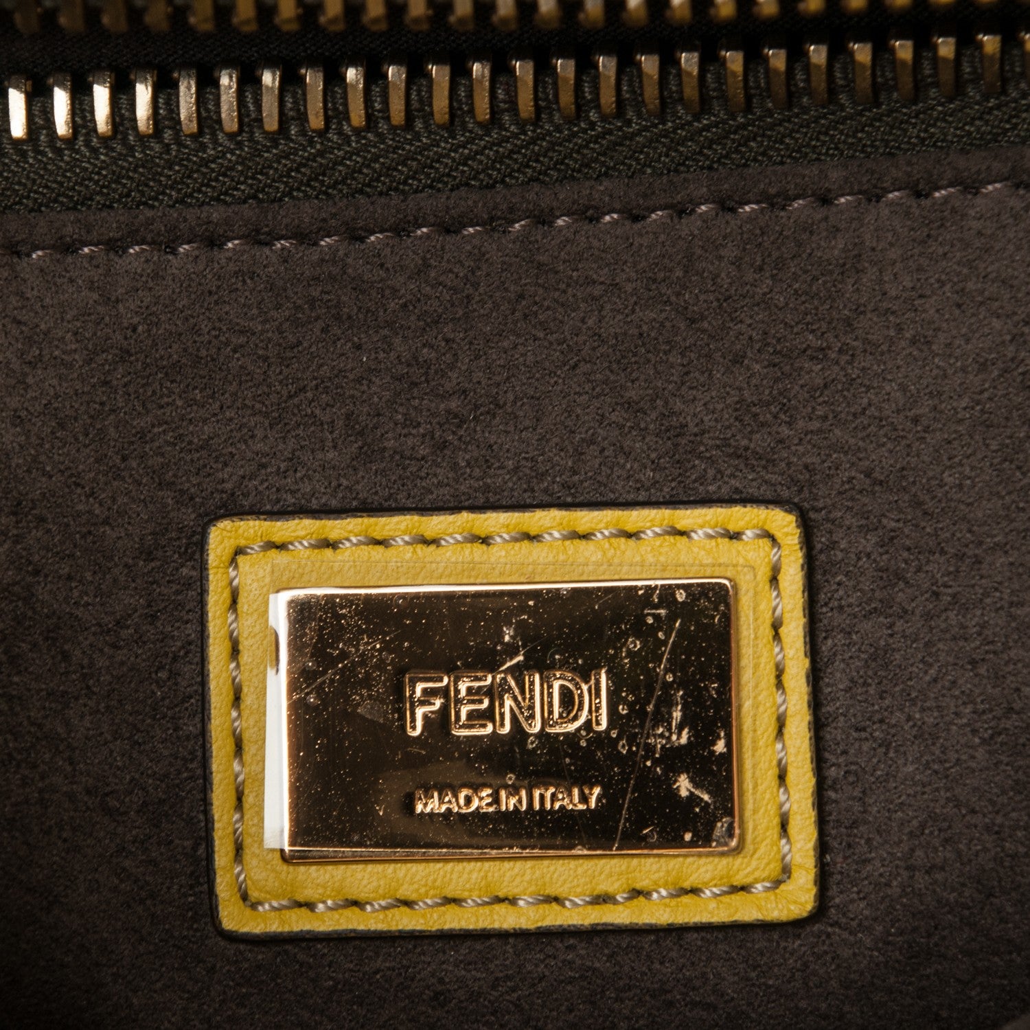 Fendi Vitello Seta Medium Peekaboo Iconic Satchel Cedro 7 of 8