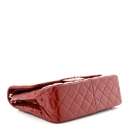 Chanel Patent Calfskin Quilted Jumbo Double Flap Red 4 of 14