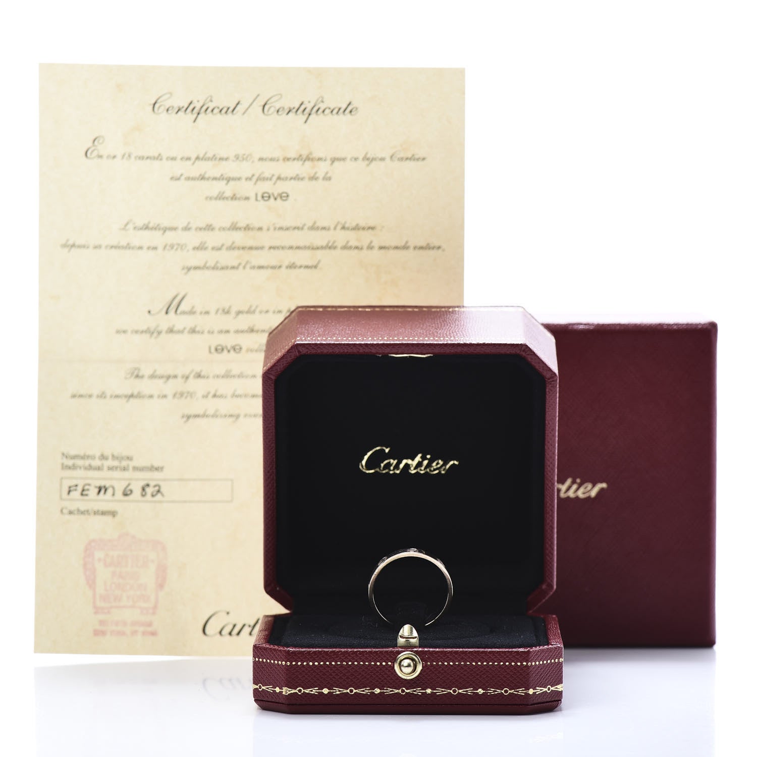 Cartier 18K Pink Gold 3.5mm LOVE Wedding Band Ring 58 8.25 7 of 7