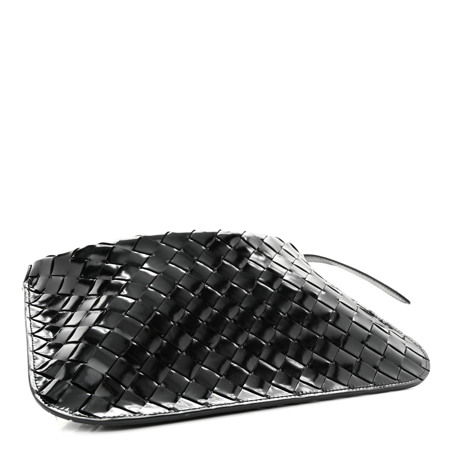Bottega Veneta Patent Intrecciato Shoulder Bag Black 4 of 12