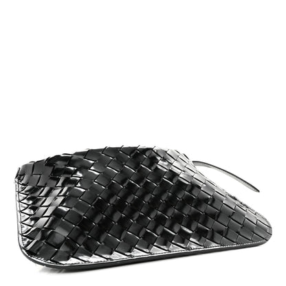 Bottega Veneta Patent Intrecciato Shoulder Bag Black 4 of 12