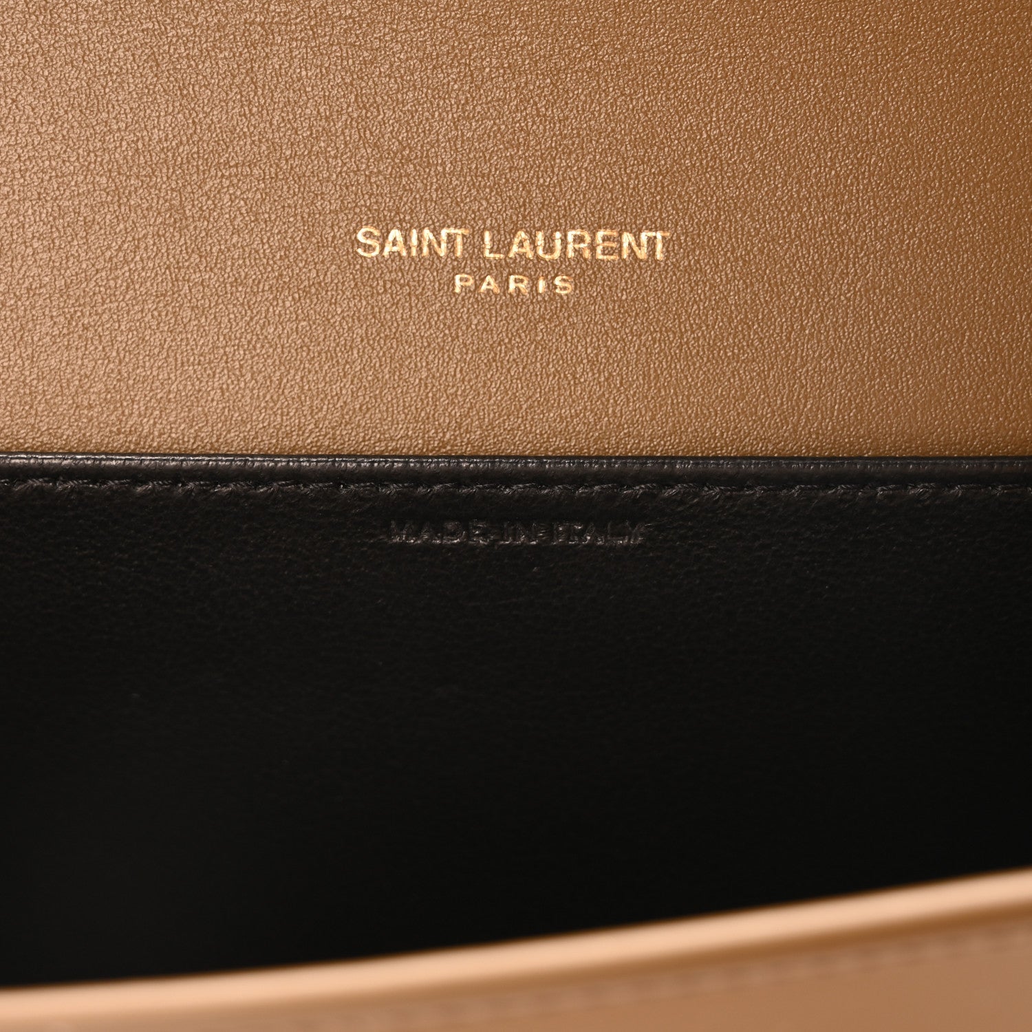 Saint Laurent Patent Calfskin Uptown Chain Wallet Taupe 8 of 11