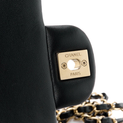 Chanel Lambskin Quilted Mini Rectangular Flap Black 6 of 12