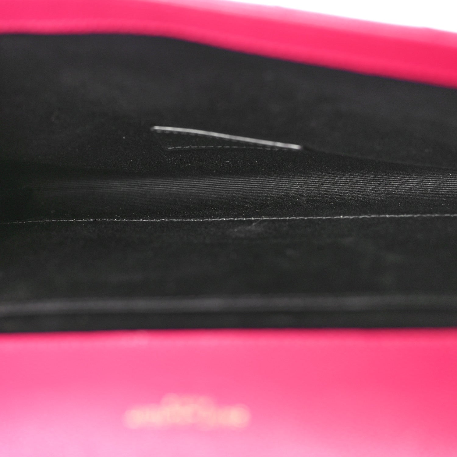 Saint Laurent Grain De Poudre Matelasse Chevron Monogram Envelope Clutch Fuchsia 5 of 9